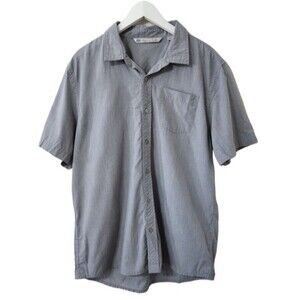 TravisMathew Shirt Mens Size XL Button Down Short Sleeve Pocket Gray